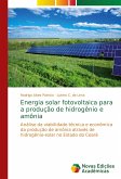 Energia solar fotovoltaica para a produção de hidrogênio e amônia