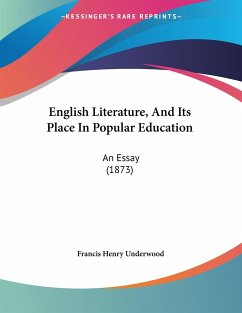 English Literature, And Its Place In Popular Education
