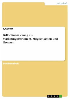 Ballonfinanzierung als Marketinginstrument. Möglichkeiten und Grenzen (eBook, PDF)