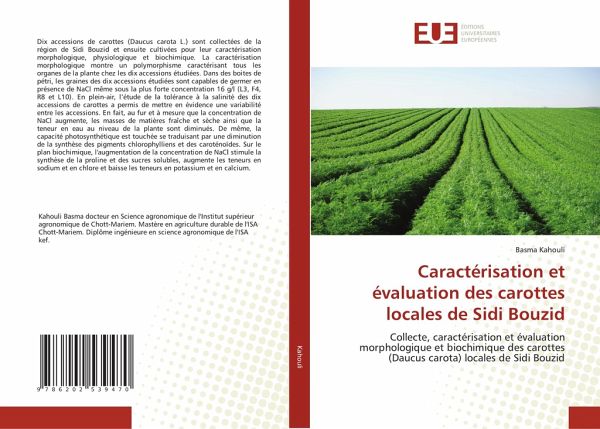 Caractérisation et évaluation des carottes locales de Sidi Bouzid Caractérisation et évaluation des carottes locales de Sidi Bouzid