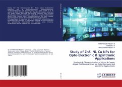 Study of ZnS: Ni, Cu NPs for Opto-Electronic & Spintronic Applications - B, HARIPRASAD REDDY;G. S., Harish;P, SREEDHARA REDDY
