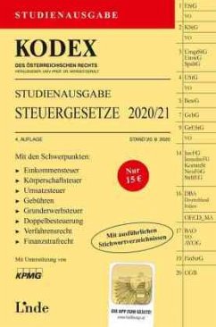 KODEX Steuergesetze 2020/21, Studienausgabe (f. Österreich) - Bodis, Andrei