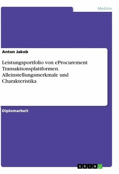 Leistungsportfolio von eProcurement Transaktionsplattformen. Alleinstellungsmerkmale und Charakteristika - Jakob, Anton