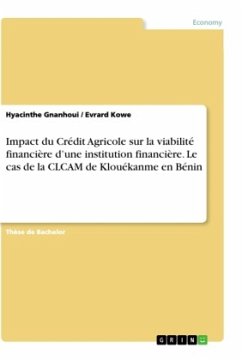 Impact du Crédit Agricole sur la viabilité financière d¿une institution financière. Le cas de la CLCAM de Klouékanme en Bénin