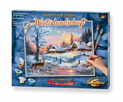 Schipper 609240833 - Malen nach Zahlen, Winterlandschaft, 24 x 30 cm