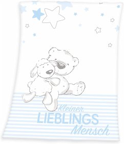 Herding 1440212014 - Lieblingsmensch, Decke, Polyester, blau, 75x100 cm