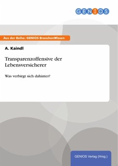 Cover Transparenzoffensive der Lebensversicherer (eBook, PDF)