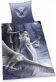 Herding 4481215050 - Anne Stokes Bettwäsche-Set, Cotton, blau, 80 x 80 cm, 135 x 200 cm