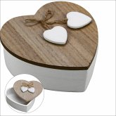 Herzholzdose weiß mit Naturholzdeckel