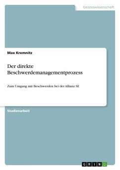 Der direkte Beschwerdemanagementprozess - Kremnitz, Max