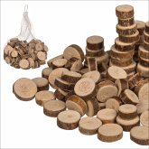 Holz-Dekoscheiben 250 gr im Netz Holz-Dekoscheiben 250 gr im Netz