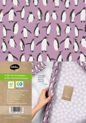 Geschenkpapier Set Weihnachten: Pinguine (lila, weiß) für Kinder - Bei  bücher.de immer portofrei