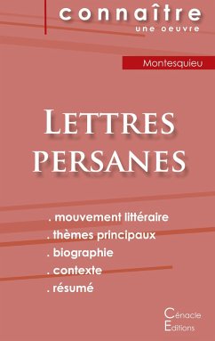 Fiche de lecture Lettres persanes de Montesquieu (analyse littéraire de référence et résumé complet) - Montesquieu