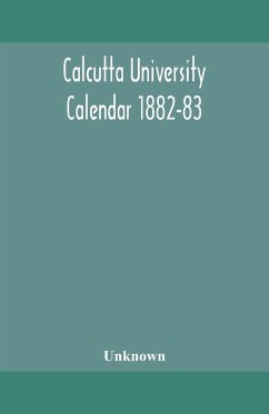 Calcutta University Calendar 1882-83 - Unknown