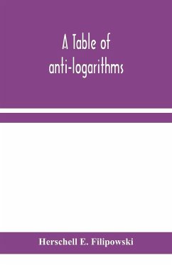 A table of anti-logarithms Cover A table of anti-logarithms