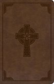 KJV Large Print Personal Size Reference Bible, Brown Celtic Cross Leathertouch