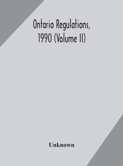 Ontario regulations, 1990 (Volume II) - Unknown