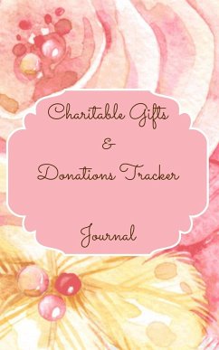 Charitable Gifts And Donations Tracker Journal Color Interior Pastel Rose Gold Pink Floral Yellow White Pearl Colorful - Toqeph