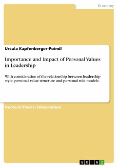 Importance and Impact of Personal Values in Leadership (eBook, PDF) - Kapfenberger-Poindl, Ursula