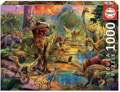 Carletto 9217655 - Educa, Land der Dinosaurier, Puzzle, 1000 Teile
