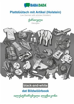 Cover Plattdüütsch mit Artikel (Holstein) - Georgian (in georgian script), dat Bildwöörbook, BW