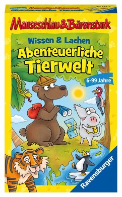 Ravensburger 20737 - Mauseschlau & Bärenstark, Abenteuerliche Tierwelt, Wissen & Lachen, Quizspiel