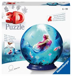 Ravensburger 11250 - Bezaubernde Meerjungfrau, 3D-Puzzleball, 72 Teile