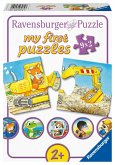 Ravensburger 03074 - Tierische Baustelle, My First Puzzle, 9x2 Teile