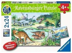 Image of Kinderpuzzle Wieso? Weshalb? Warum? Saurier und ihre Lebensräume, 2x20/2x24 Teile