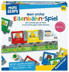 Ravensburger 4187 - ministeps®, Mein erstes Eisenbahn Spiel, Puzzle, Würfelspiel