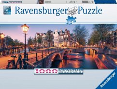 Ravensburger 16752 - Abend in Amsterdam, Panorama-Puzzle, 1000 Teile