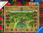 Ravensburger 16599 - Harry Potter, Hogwarts Karte, Puzzle, 1500 Teile