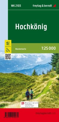 Hochkönig, Wanderkarte 1:25.000, freytag & berndt, WK 2103