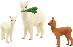 Schleich 42544 - Wild Life, Alpakafamilie, 4-teilig, Spielset