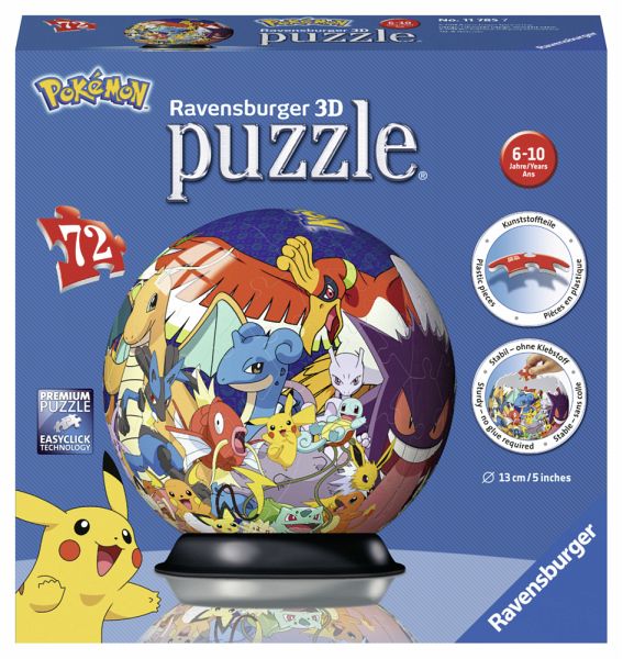 Ravensburger 11785 - Pokémon, 3D-Puzzleball, 72 Teile - Bei bücher.de immer  portofrei