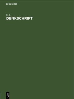 Denkschrift - N. A.