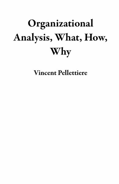 Organizational Analysis, What, How, Why (eBook, ePUB) Organizational Analysis, What, How, Why (eBook, ePUB)