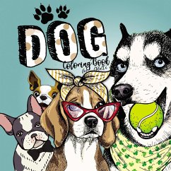 Dog Coloring Book for Adults - Grafik, Musterstück
