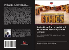 Cover De l'éthique à la rentabilité et à la durabilité des entreprises en Afrique: