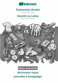 BABADADA black-and-white, Papiamento (Aruba) - Sesotho sa Leboa, diccionario visual - pukunt¿u e bonagalago
