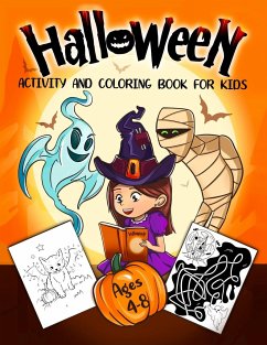 Halloween Activity and Coloring Book for Kids Ages 4-8 - Activity