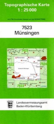 Topographische Karte Baden-Württemberg Münsingen
