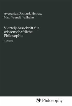 Vierteljahrsschrift fur wissenschaftliche Philosophie