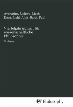 Vierteljahrsschrift für wissenschaftliche Philosophie