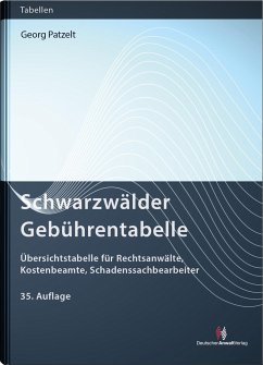 Schwarzwälder Gebührentabelle - Patzelt, Georg