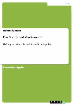 Das Sport- und Vereinsrecht (eBook, PDF) - Salman, Adam