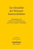 Zur Aktualität der Weimarer Staatsrechtslehre (eBook, PDF)