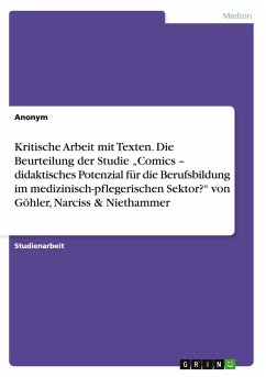 Kritische Arbeit mit Texten. Die Beurteilung der Studie 