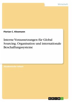 Cover Interne Voraussetzungen für Global Sourcing. Organisation und internationale Beschaffungssysteme