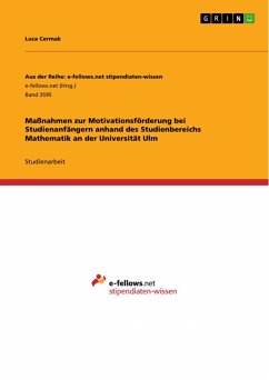 Maßnahmen zur Motivationsförderung bei Studienanfängern anhand des Studienbereichs Mathematik an der Universität Ulm (eBook, PDF)